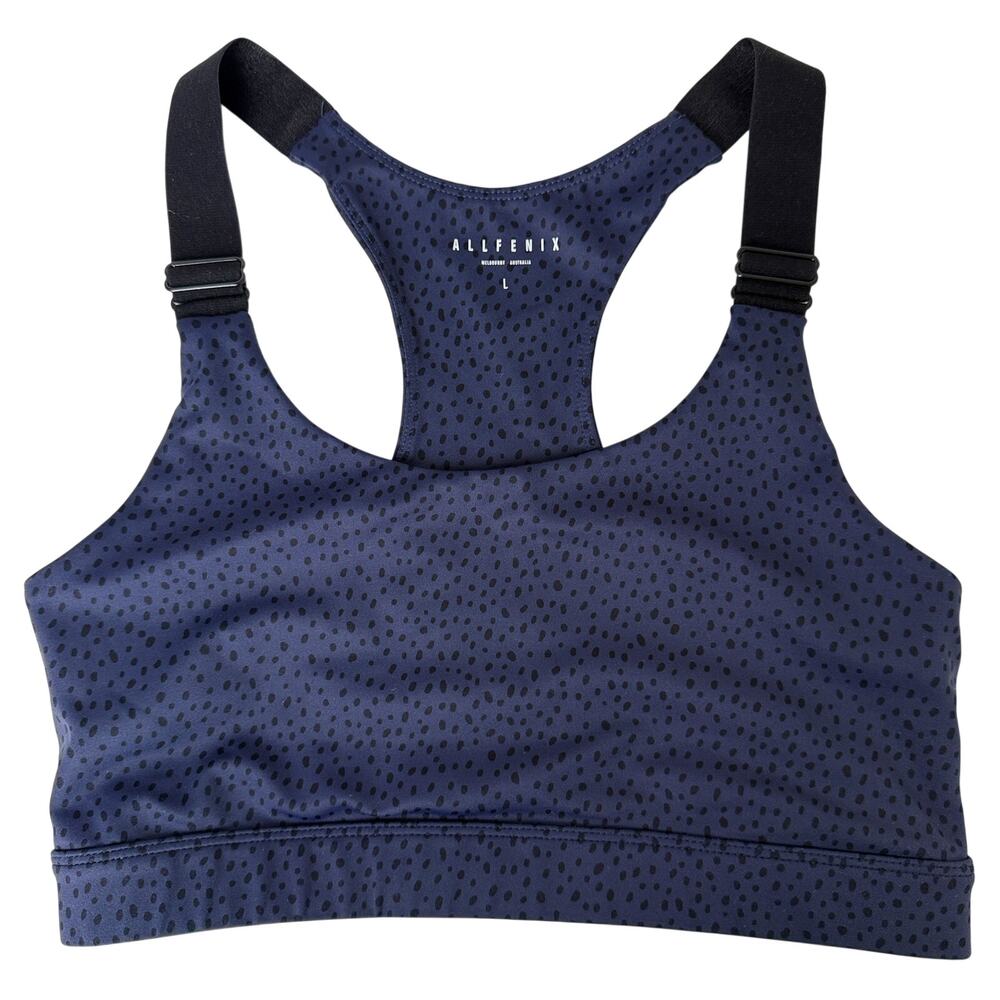 All Fenix Montana Racerback Sports Bra Speckled Blue - L